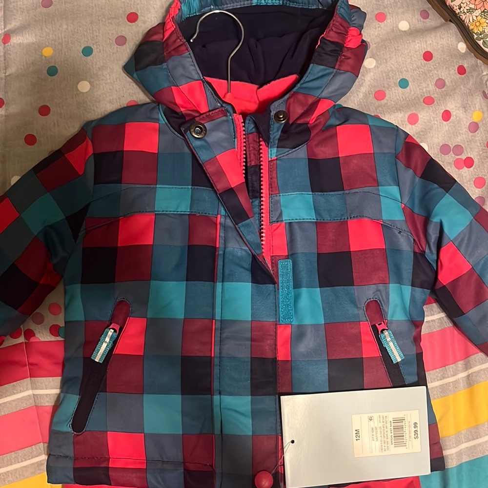 Brand new!! 3-in-jacket and snow bibs from cat and Jack! Size 12 months